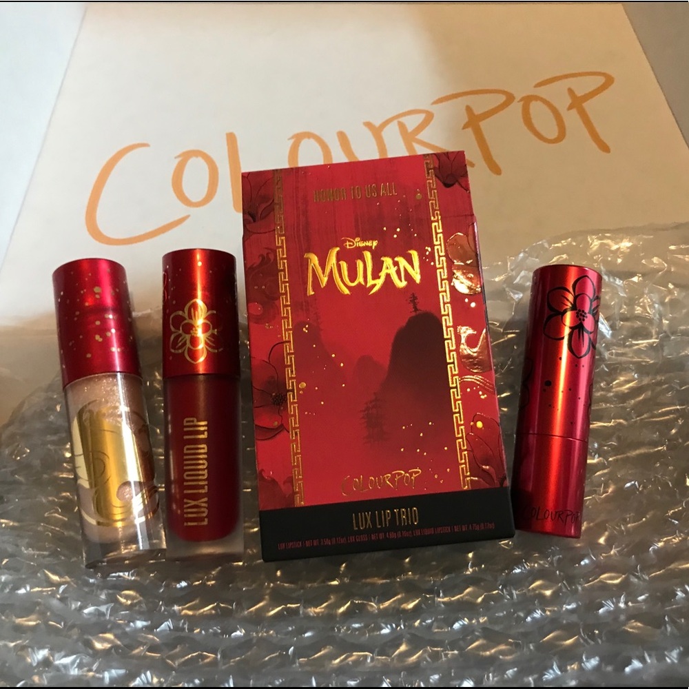 Disney Colourpop Mulan Lip Trio